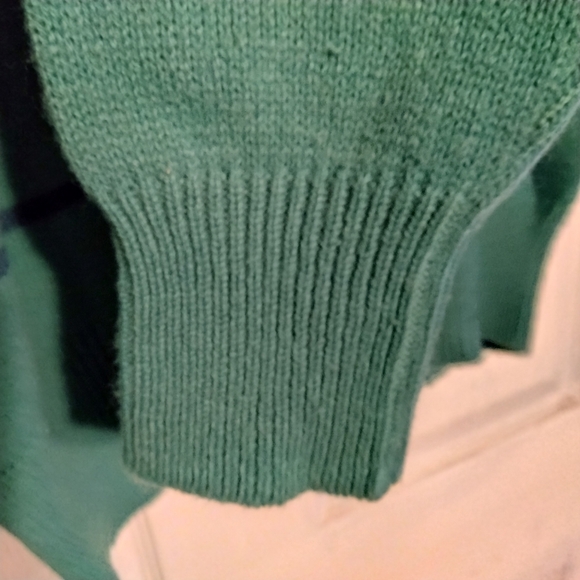 Vintage 80's Arrow SportsWear Teal Striped Crewneck 100% Acrylic Sweater( Size L - Picture 8 of 9